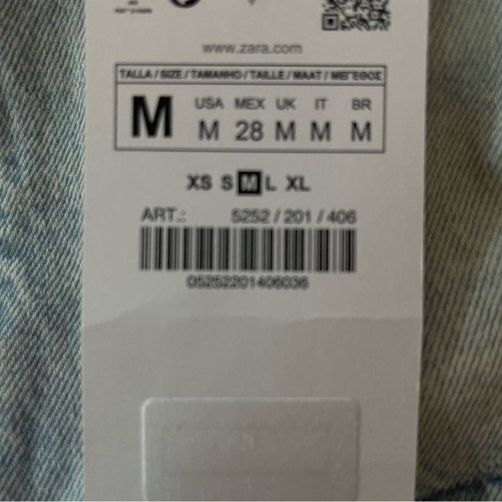 Zara Denim Shirt Crop Top Women’s Size Medium NEW with Tags - Picture 4 of 8